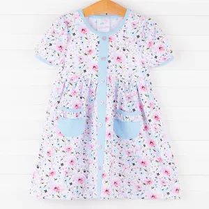 Pretty Petals Dress, Blue