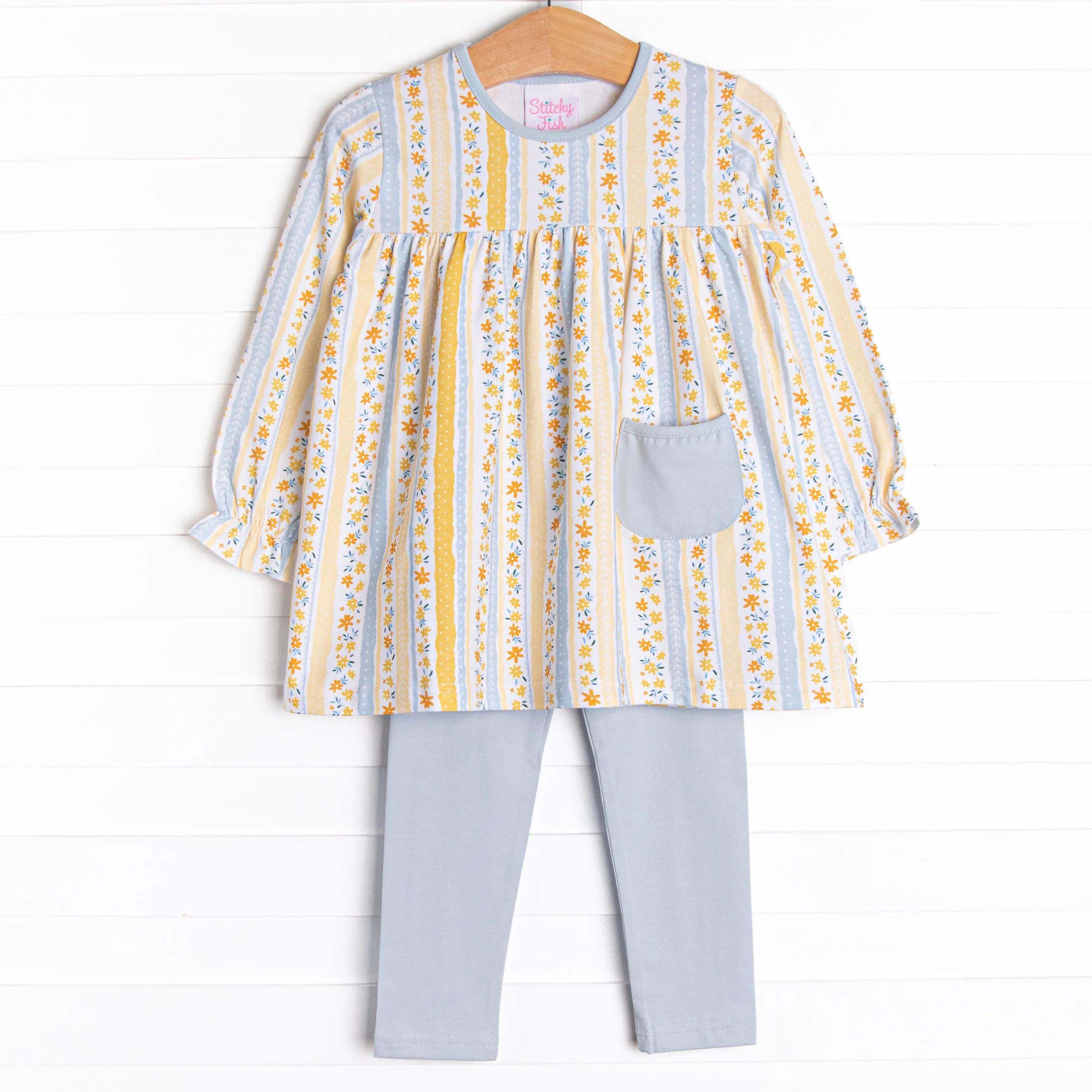 Quilted Quinn Legging Set, Yellow
