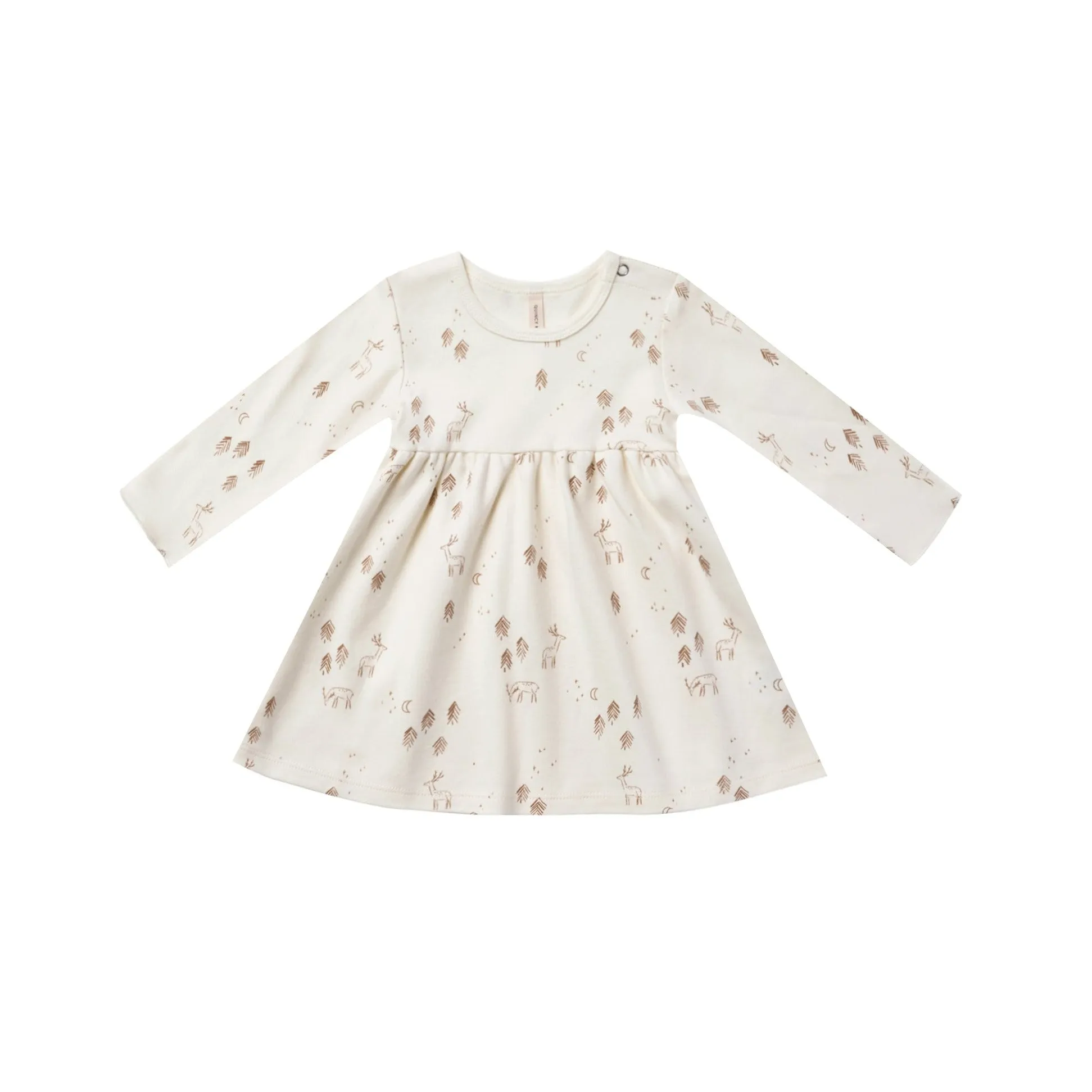 Quincy Mae Long Sleeve Jersey Dress - Woodland