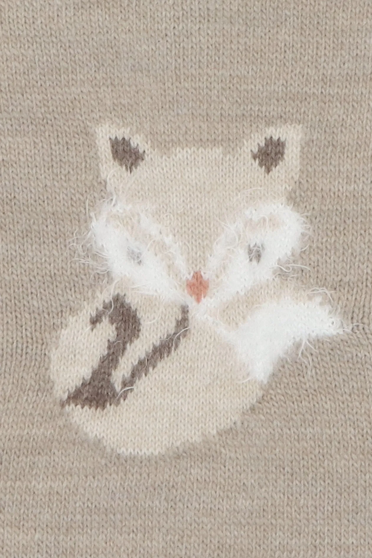 "Aris" Beige Fox Knit Top, Leggings & Hat