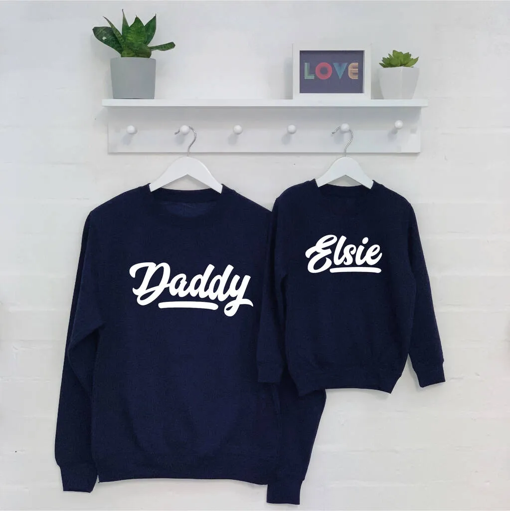 Retro Parent And Child Matching Sweatshirts