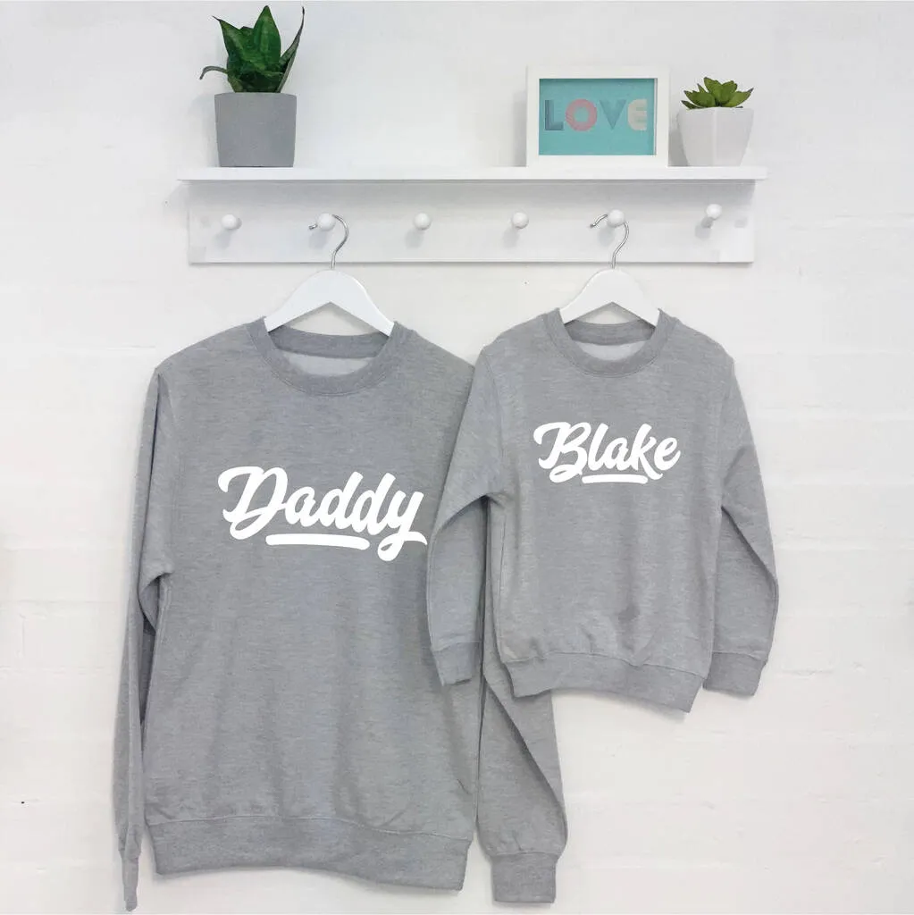 Retro Parent And Child Matching Sweatshirts