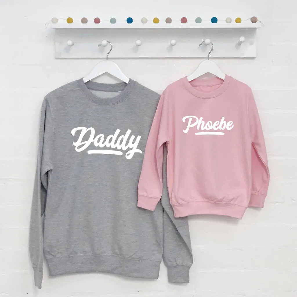 Retro Parent And Child Matching Sweatshirts