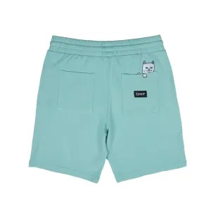 RIPNDIP Peek A Nermal Over Dye Sweat Shorts (Mint)