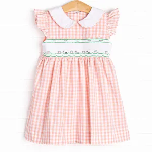 Shepherding Fields Smocked Dress, Pink