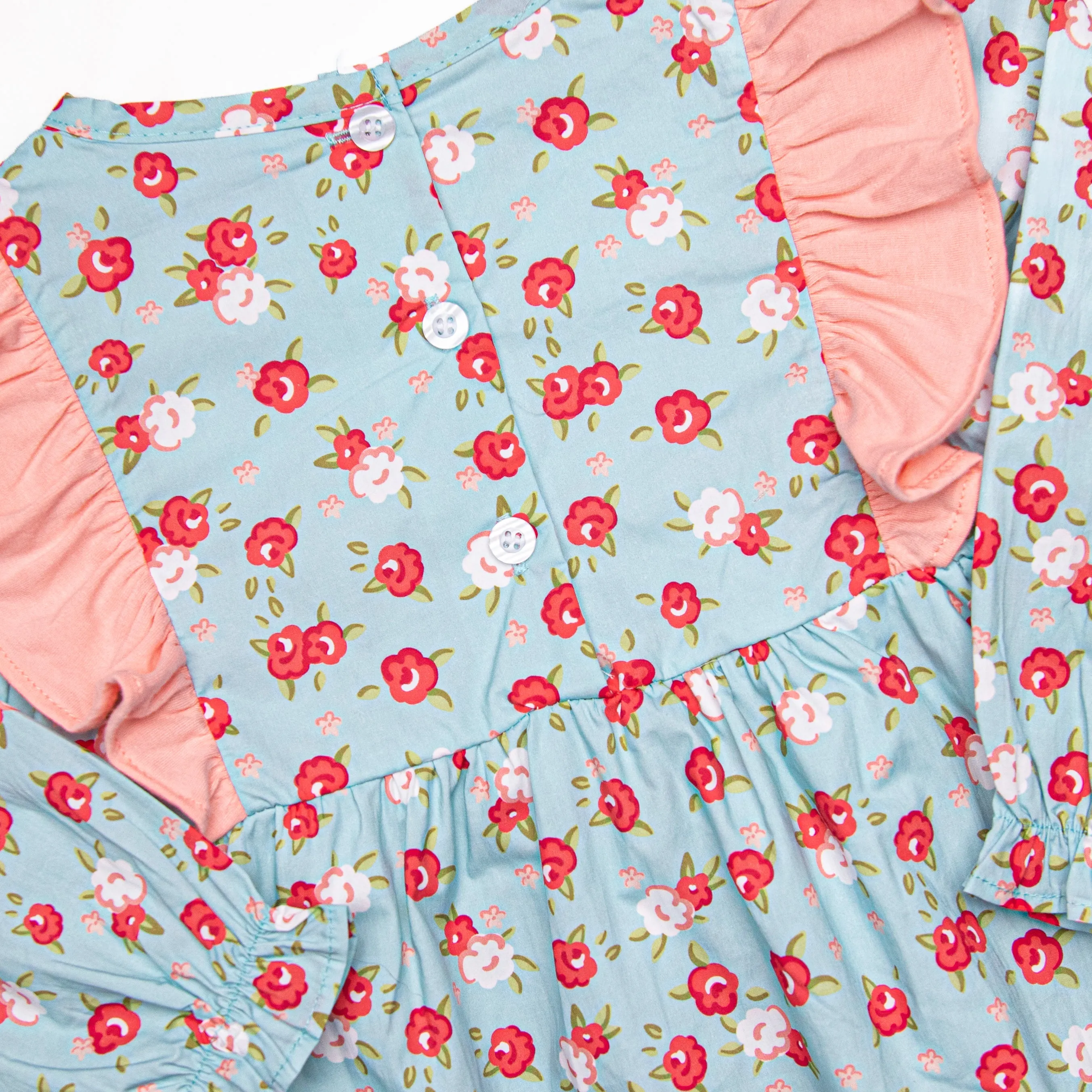 Smell the Roses Legging Set, Blue