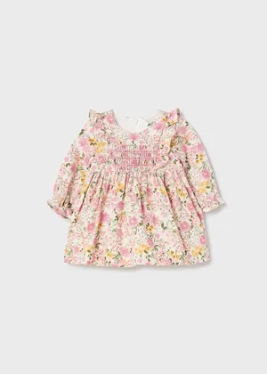 Smocked Neck Printed Dress 2.824