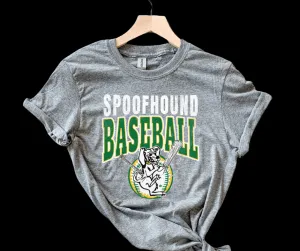 Spoofhound Baseball Broken Bat Grey Tee or Sweatshirt
