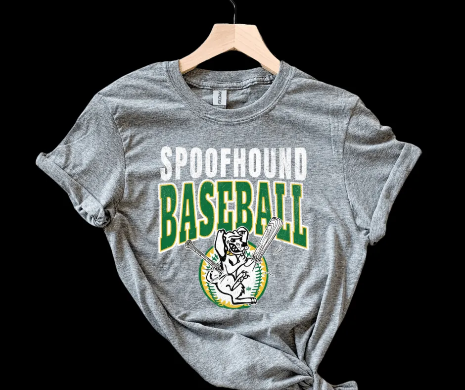 Spoofhound Baseball Broken Bat Grey Tee or Sweatshirt