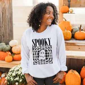 SPOOKY GHOST CREWNECK SWEATSHIRT