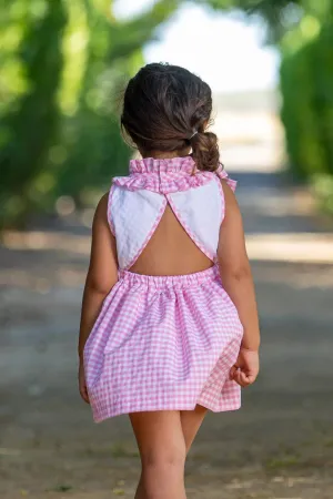 SS25 Babine Girls Pink Gingham Dress - Pre Order