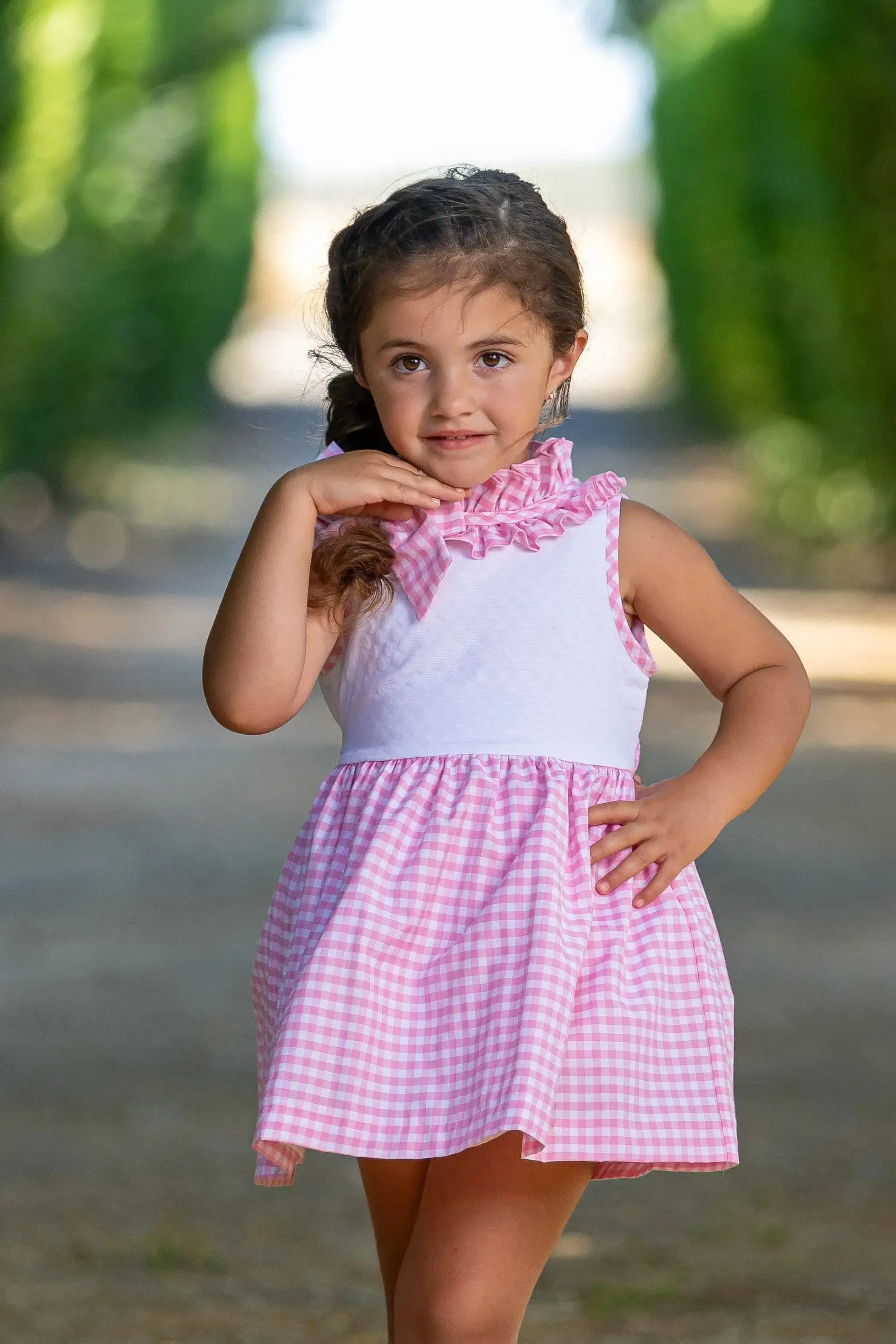 SS25 Babine Girls Pink Gingham Dress - Pre Order