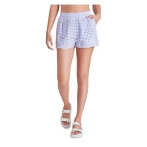 STEVE MADDEN Womens Purple Lined Smocked Waist Pocketed Pull-on Shorts Shorts XS