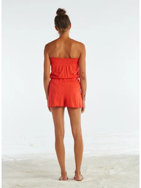 Strapless Smocked Romper