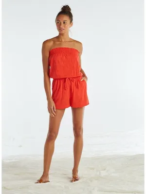 Strapless Smocked Romper