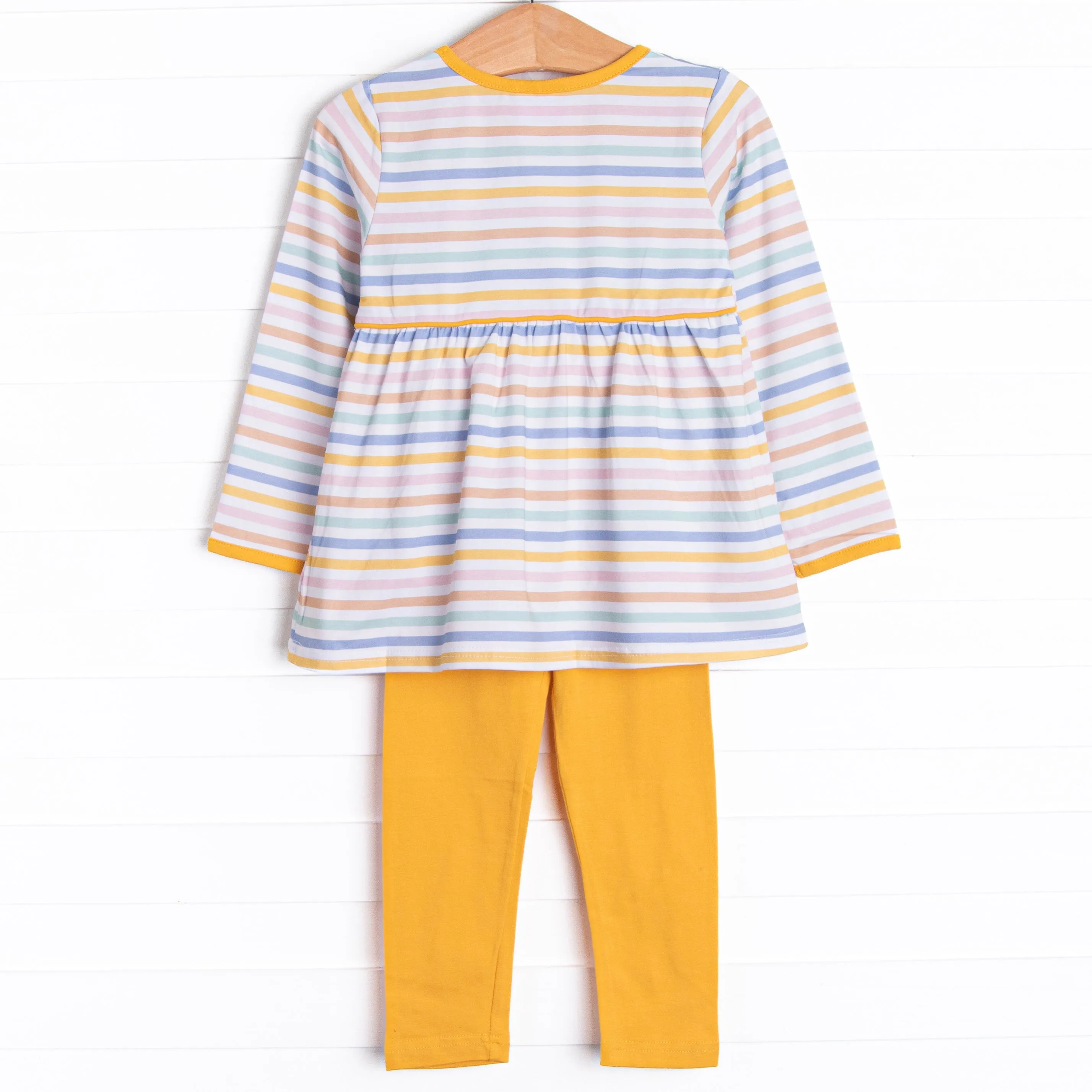 Sunset Stripes Legging Set, Yellow