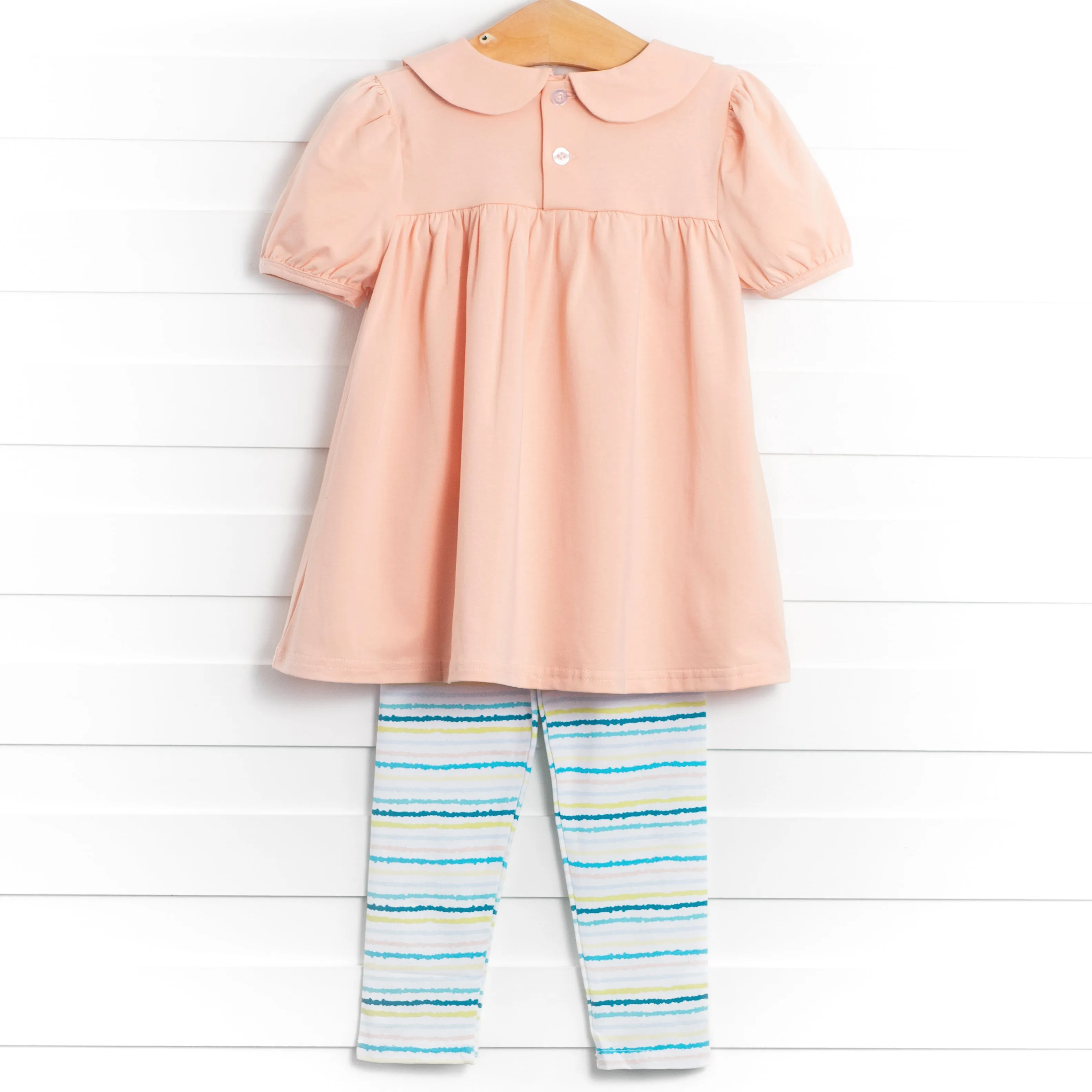 Sweet Stripes Legging Set, Blue