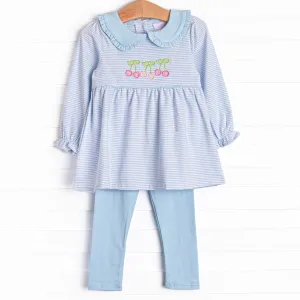 Tart Trio Applique Legging Set, Blue