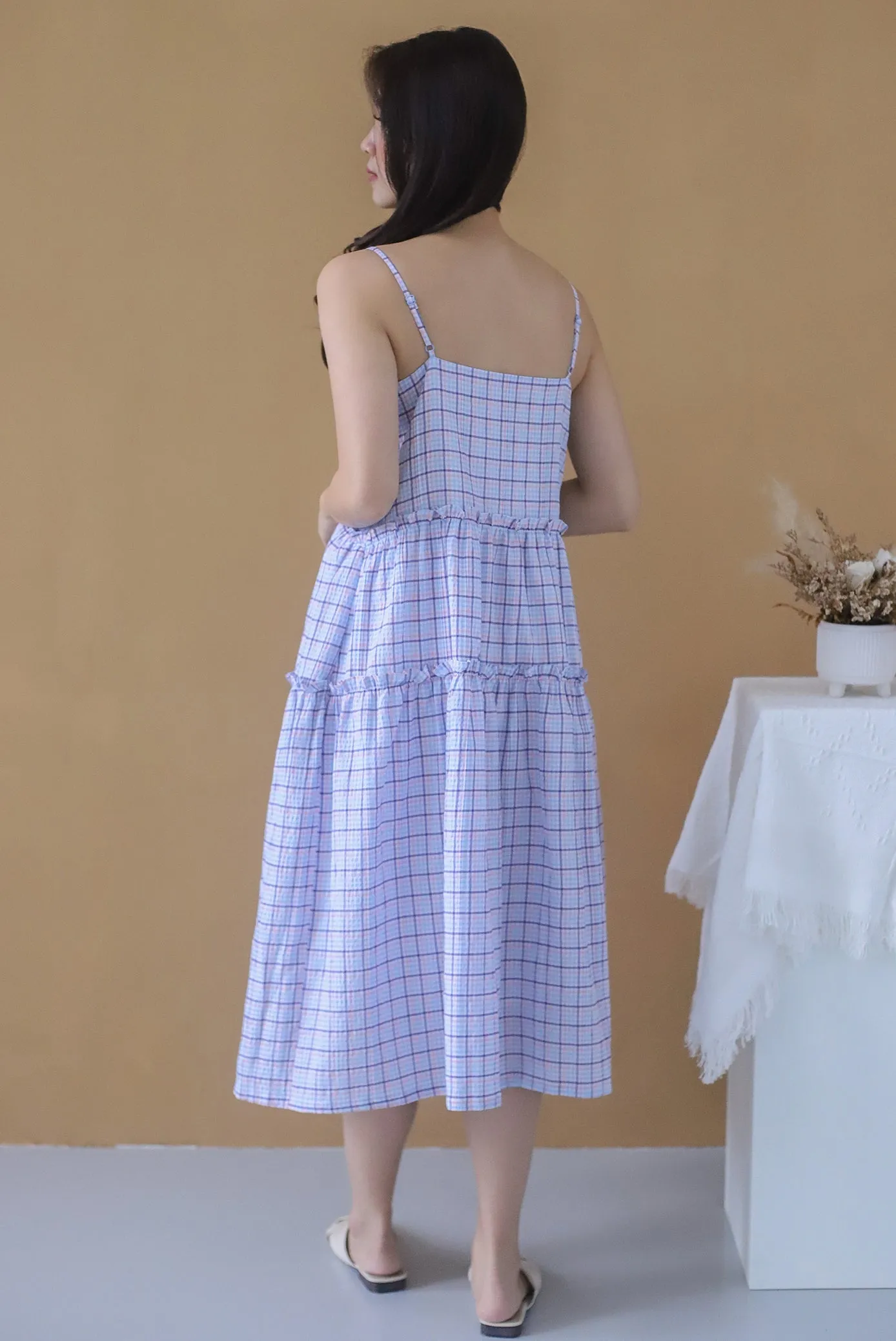 TDC Shanelle Plaids Tiered Dress