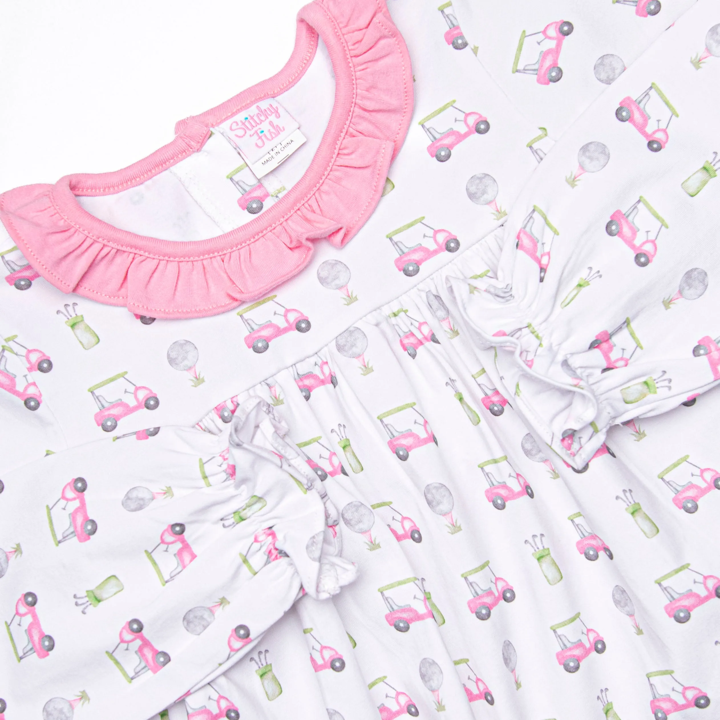 Tee Time Ruffle Legging Set, Pink