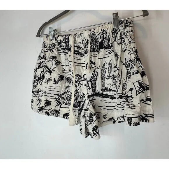 The Great. bonfire shorts in black getaway pring S