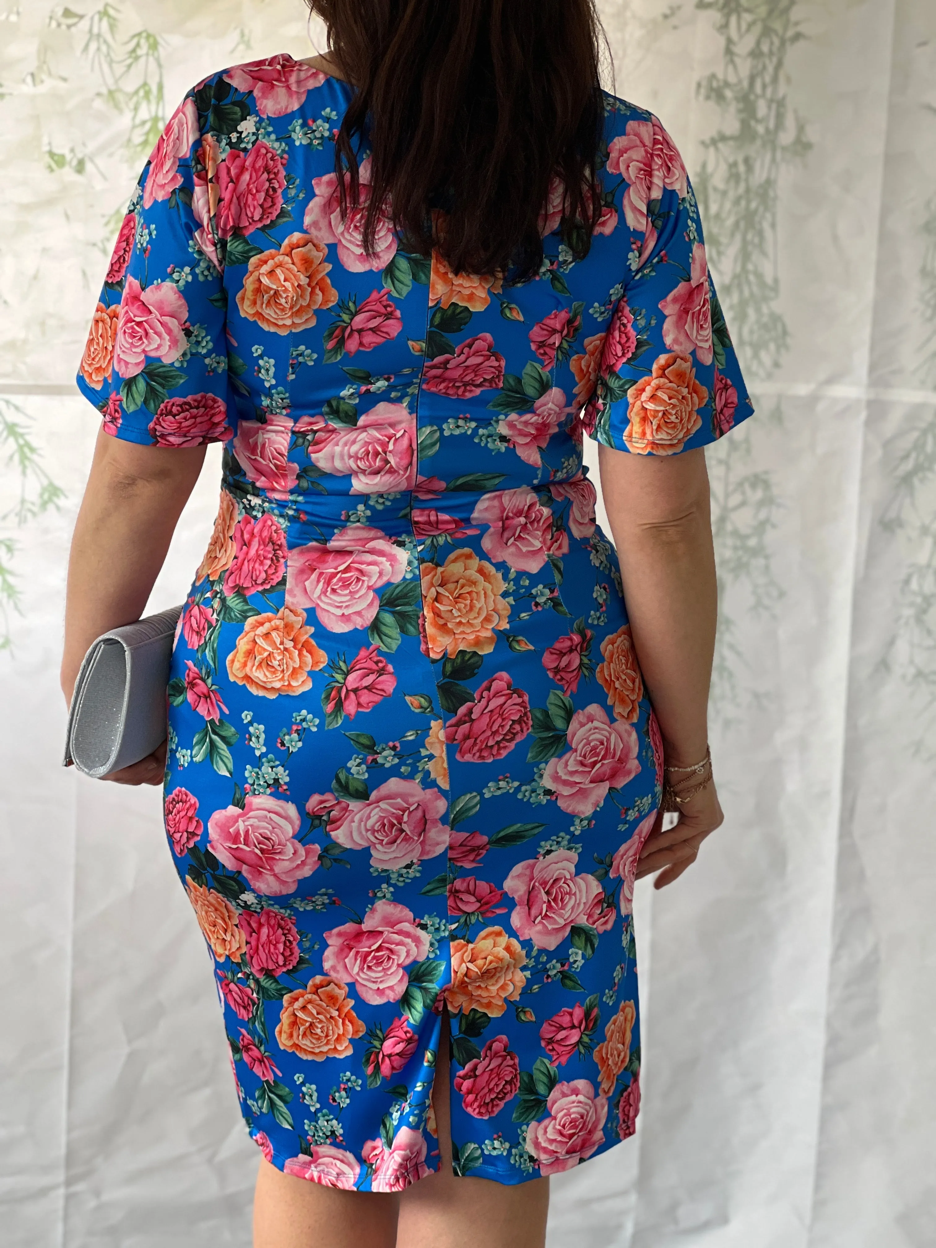 Tia Blue Floral Party Dress