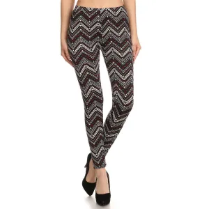 Tribal Chevron Print Fleece Leggings