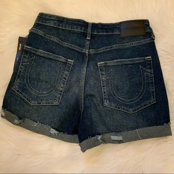 True Religion Jennie Curvy High Rise Shorts NWT 27