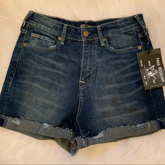 True Religion Jennie Curvy High Rise Shorts NWT 27