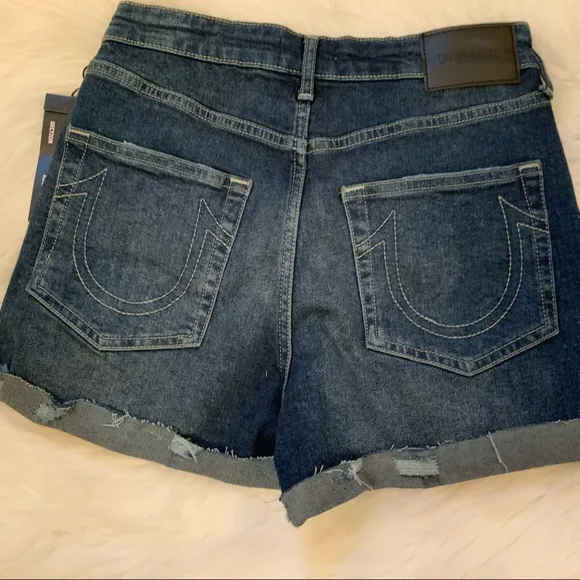 True Religion Jennie Curvy High Rise Shorts NWT 27