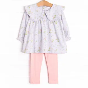 Tulip Town Legging Set, Pink