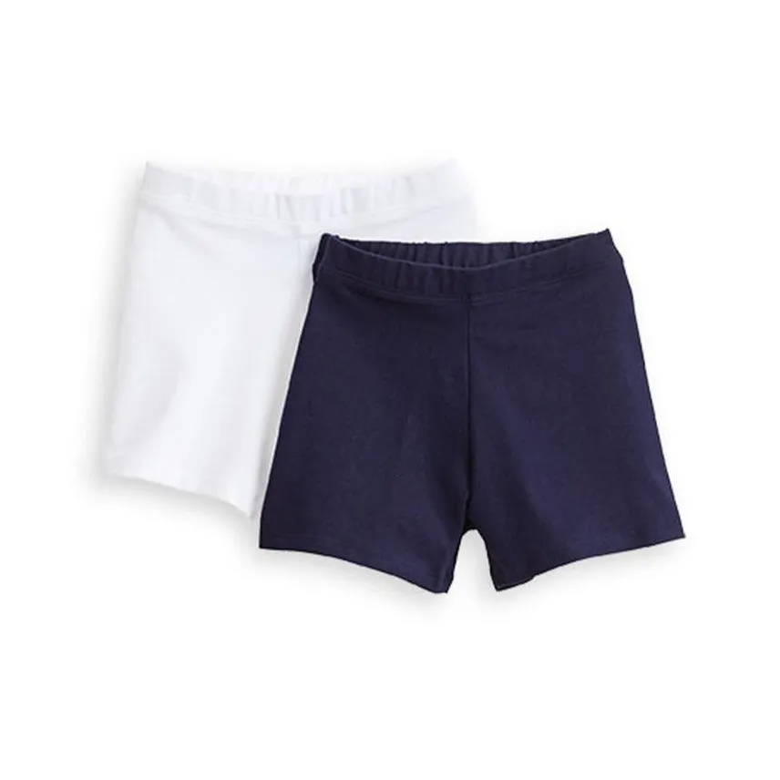 Tumble Short Set -- White & Navy
