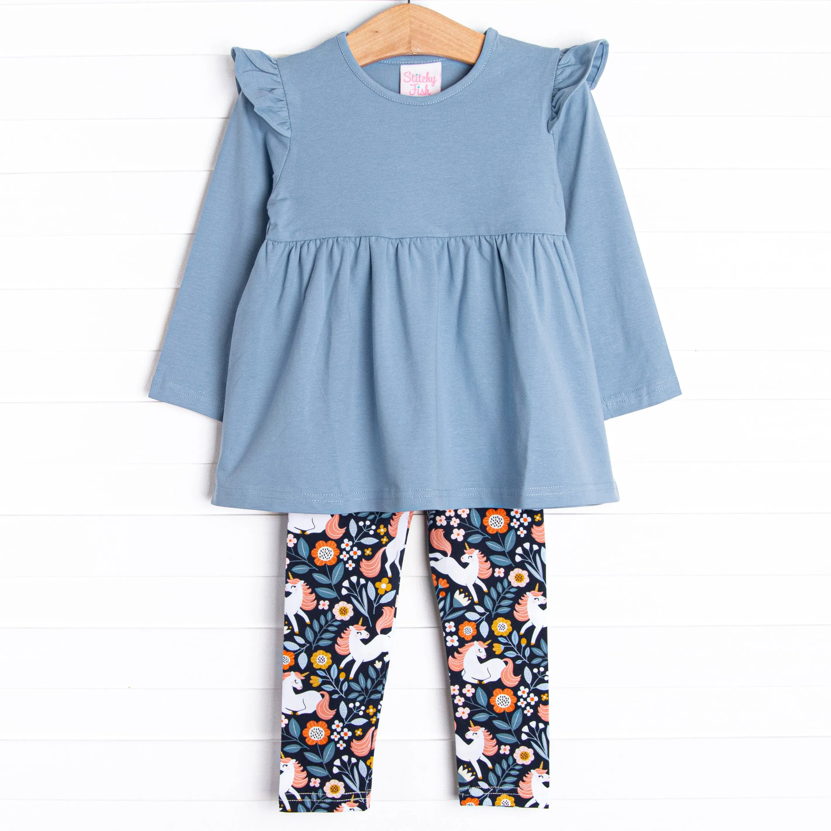 Unicorn Utopia Legging Set, Blue