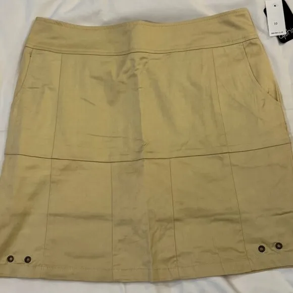 USA Women's Golf Aphira Sport Love Short Skort Skirt GOLD Beige Khaki 108-4201