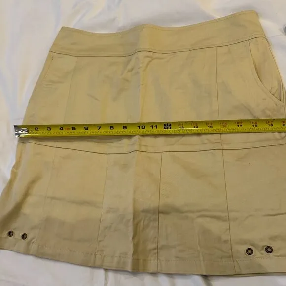 USA Women's Golf Aphira Sport Love Short Skort Skirt GOLD Beige Khaki 108-4201