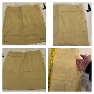 USA Women's Golf Aphira Sport Love Short Skort Skirt GOLD Beige Khaki 108-4201