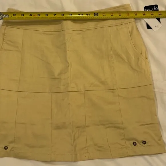 USA Women's Golf Aphira Sport Love Short Skort Skirt GOLD Beige Khaki 108-4201