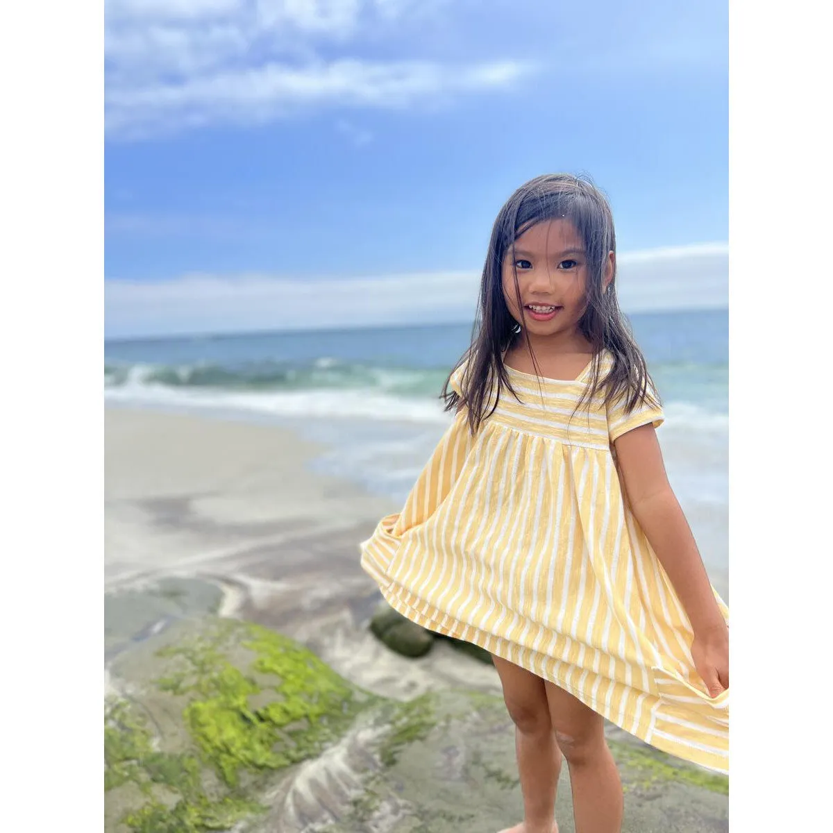 Vignette Yellow & Ivory Stripe Rylie Dress