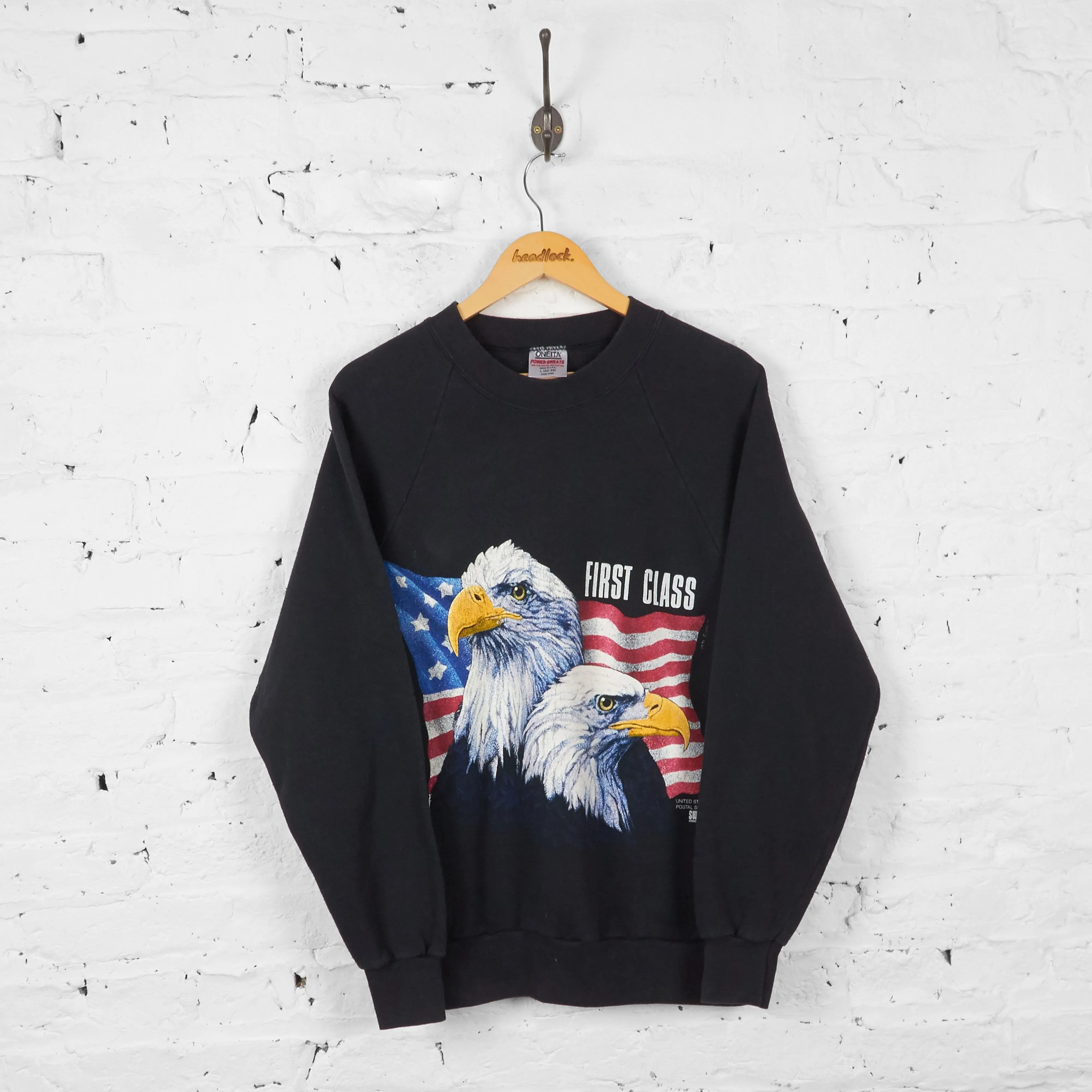 Vintage American Eagle Sweatshirt - Black - L
