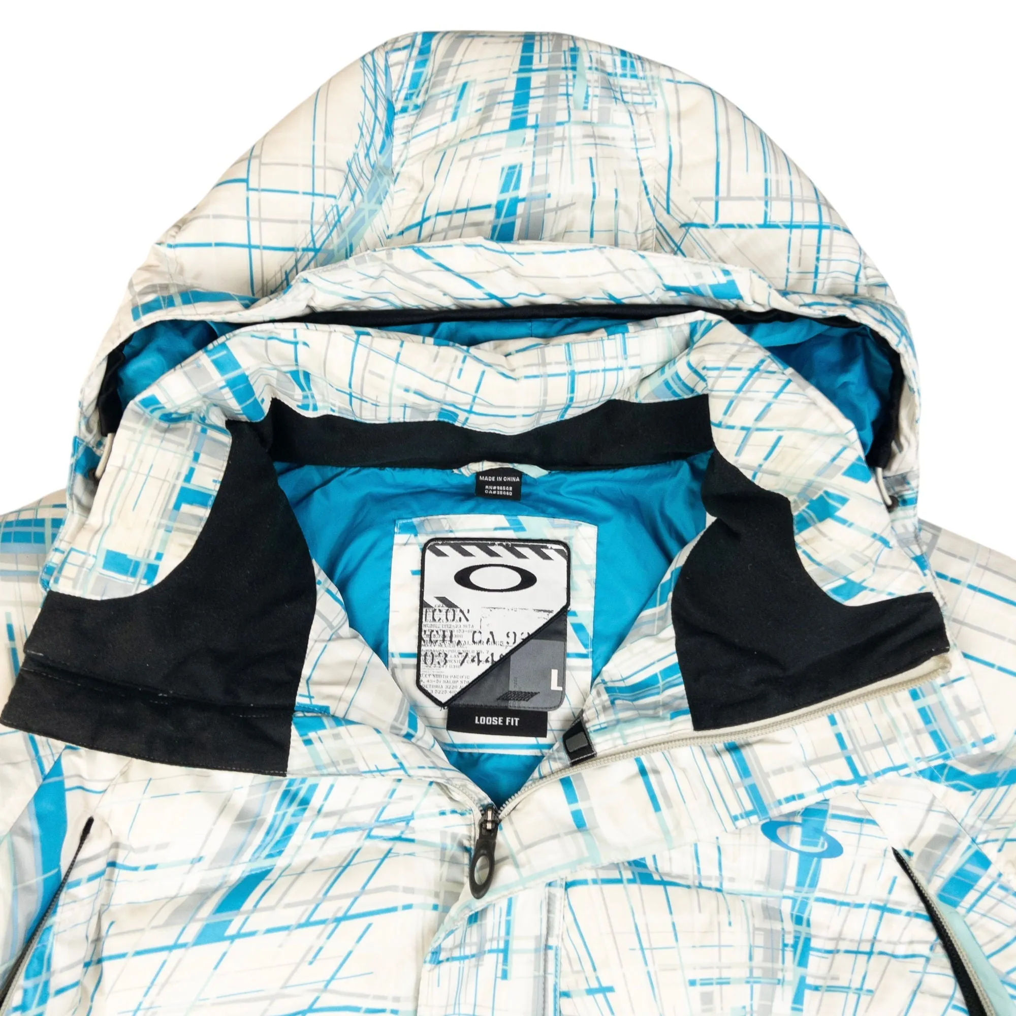 Vintage Oakley Zip Up Puffer Snowboarding Jacket Size XL