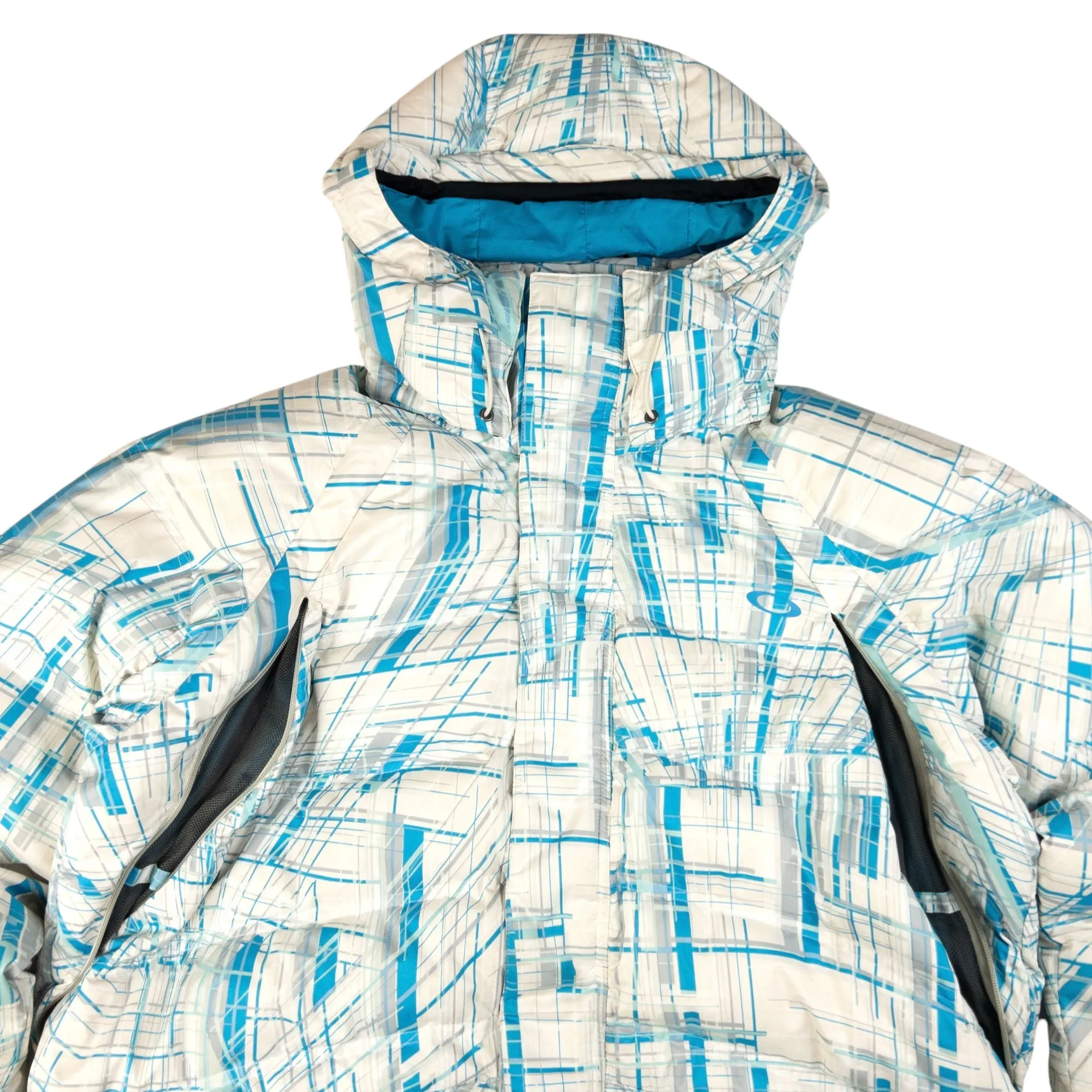 Vintage Oakley Zip Up Puffer Snowboarding Jacket Size XL