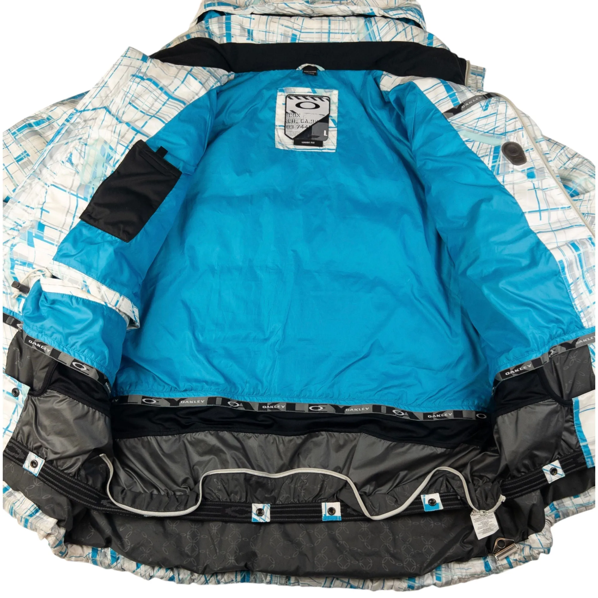 Vintage Oakley Zip Up Puffer Snowboarding Jacket Size XL