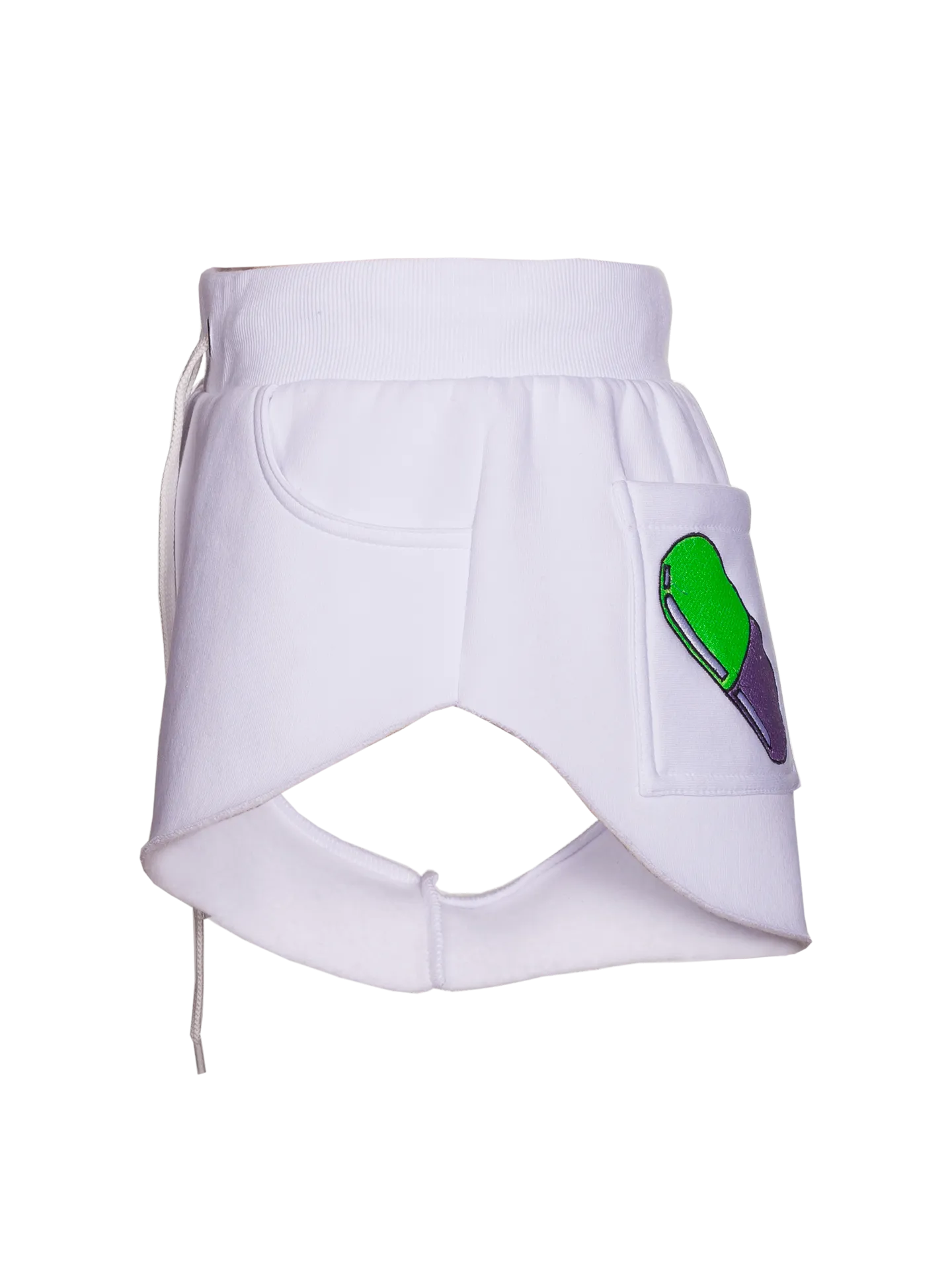 White Embroidered Shorts