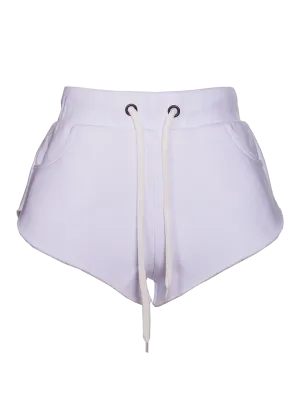 White Embroidered Shorts