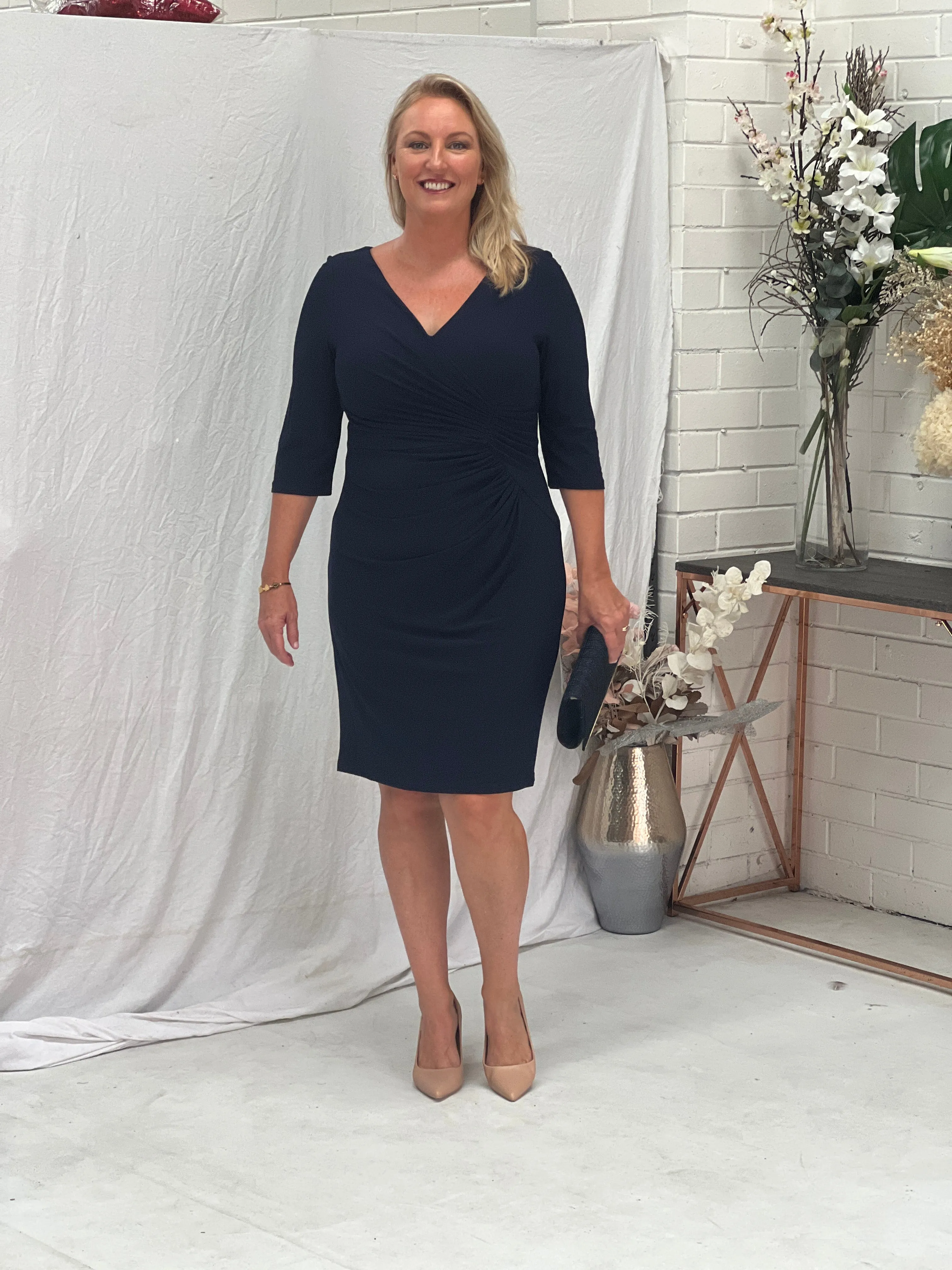 Wilsa Navy Stretch Event Dress
