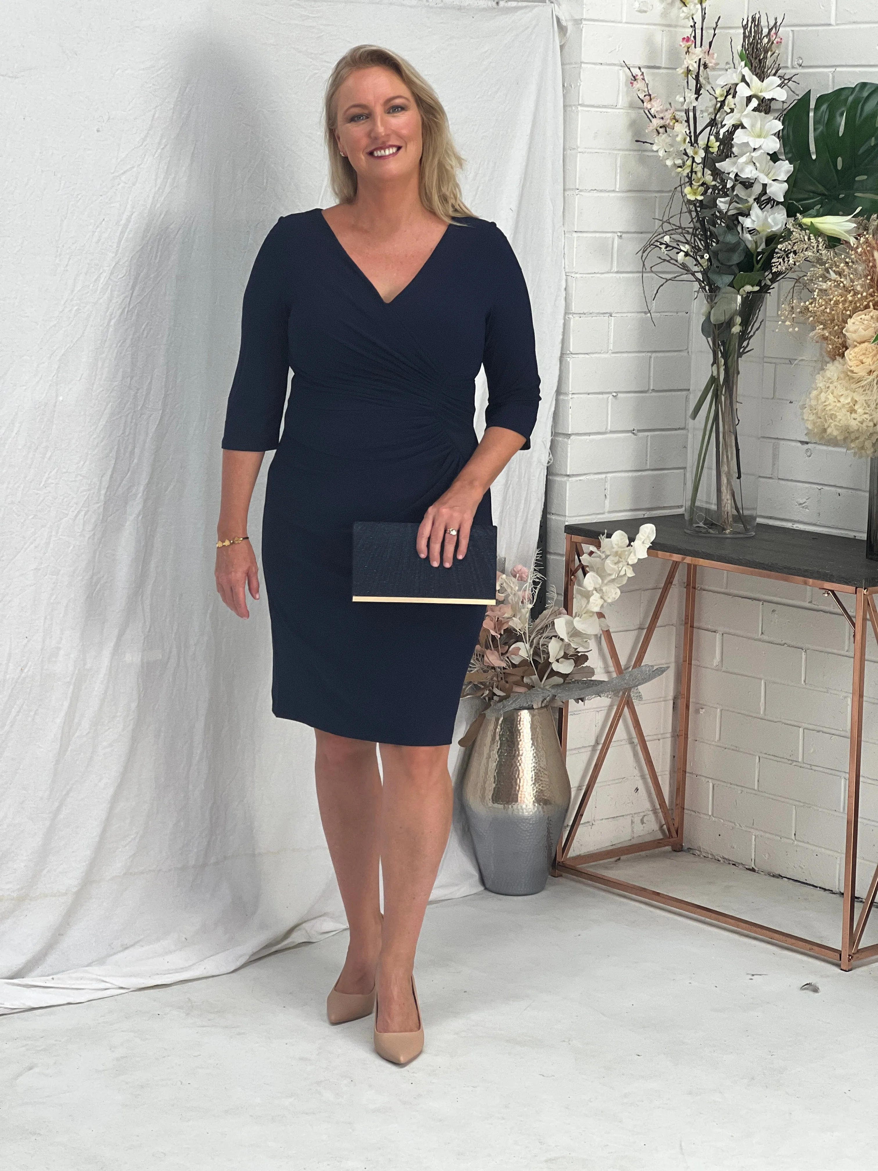 Wilsa Navy Stretch Event Dress