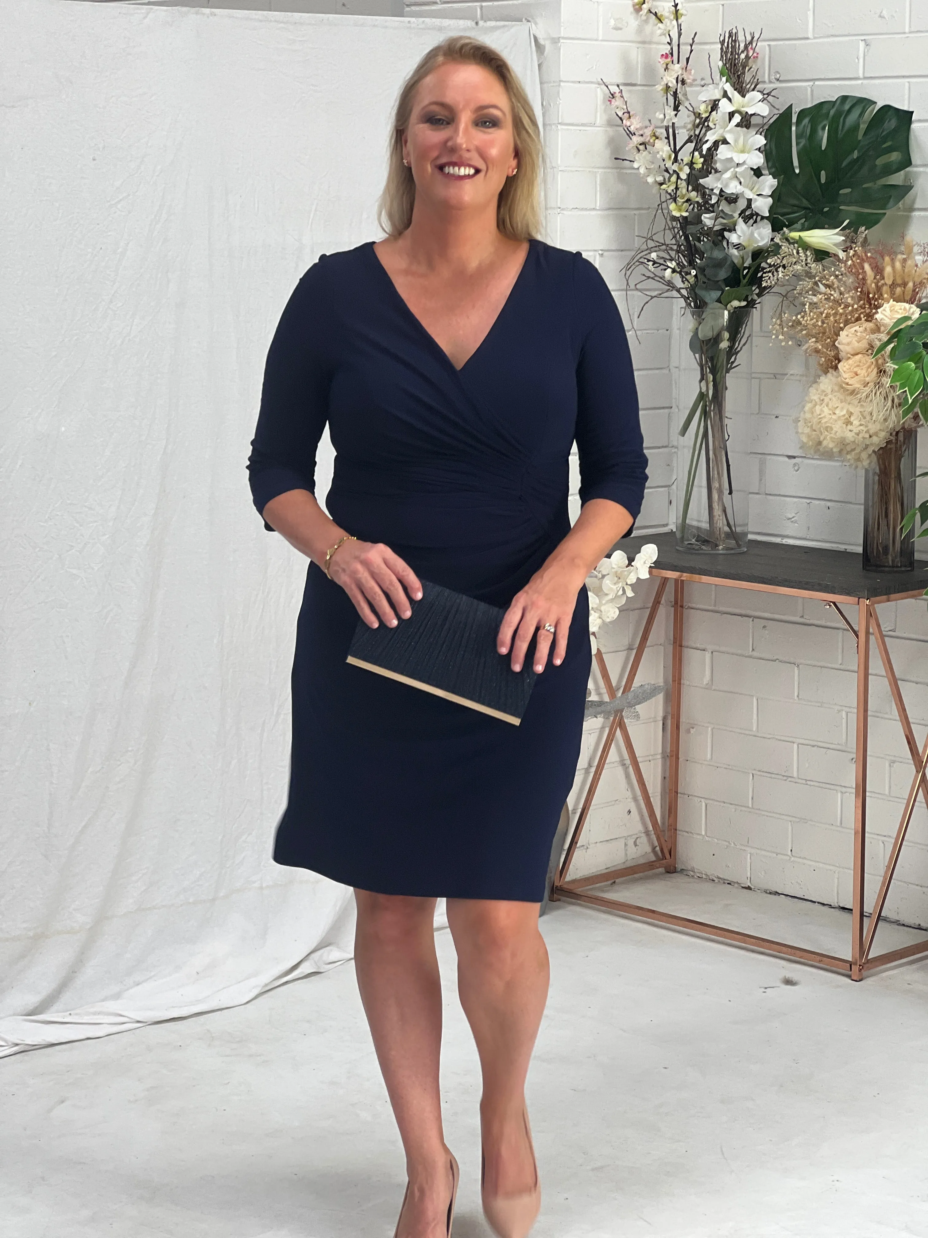 Wilsa Navy Stretch Event Dress