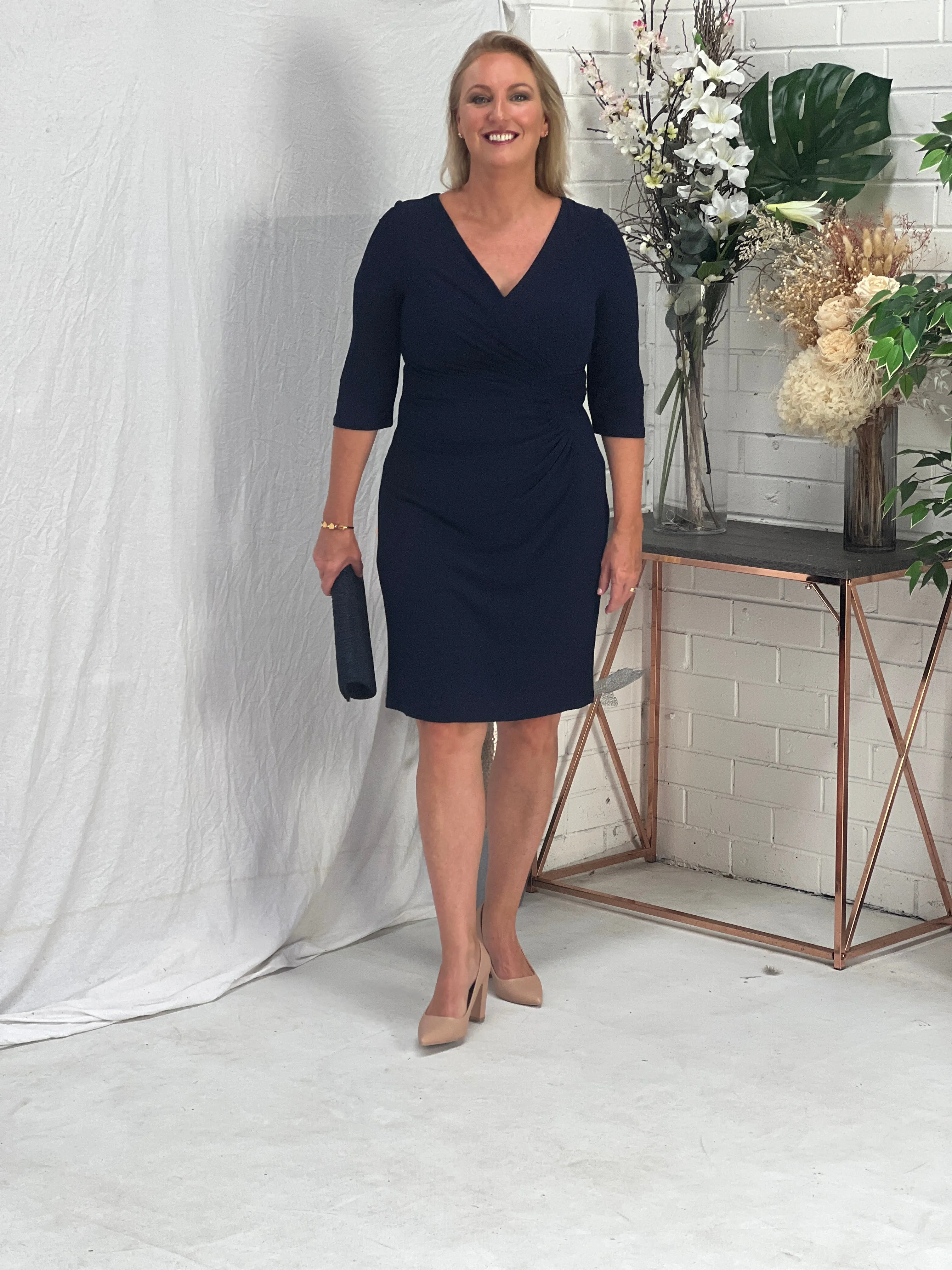 Wilsa Navy Stretch Event Dress
