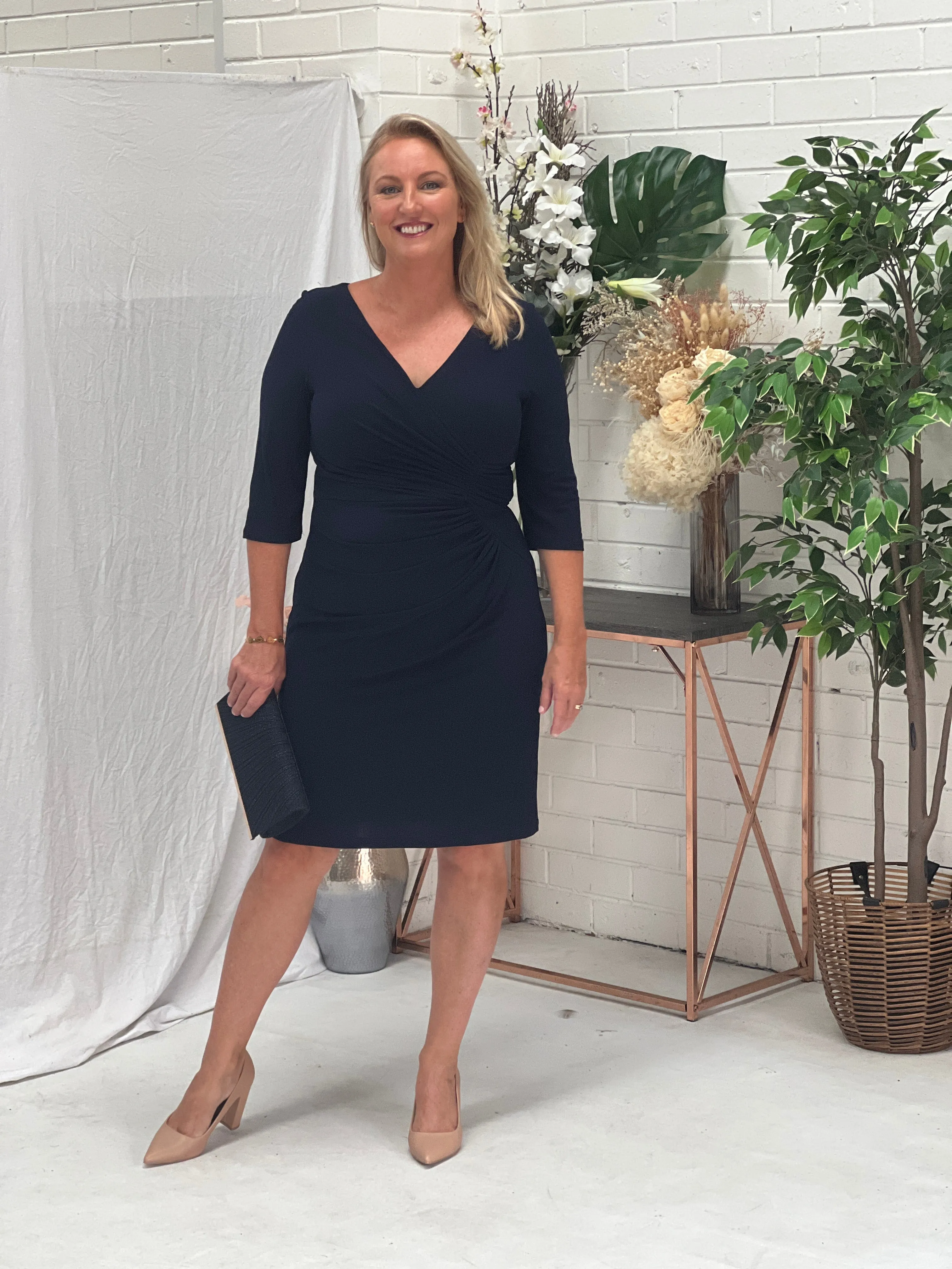 Wilsa Navy Stretch Event Dress