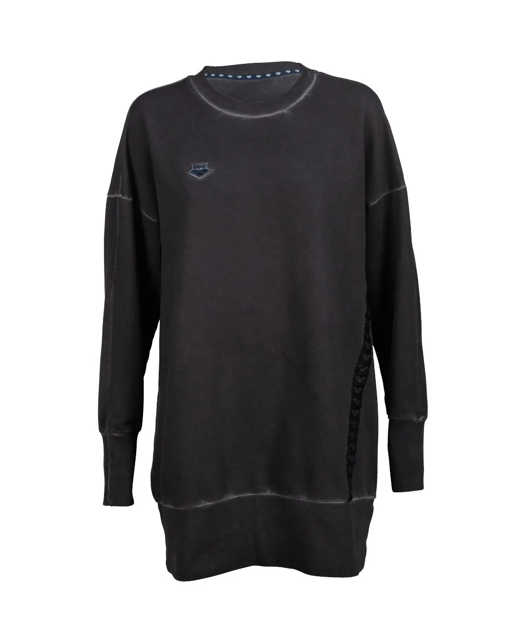 Women's Arena Icons Oversize Crew Delave-Black-White